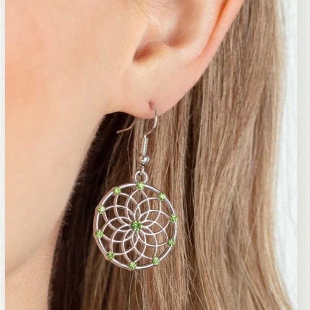 Earrings Springtime Salutations  Green earrings